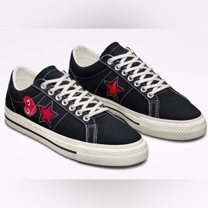 Converse Play Comme des Garcons unisex Black Low tops Size 8.5 W, 7M